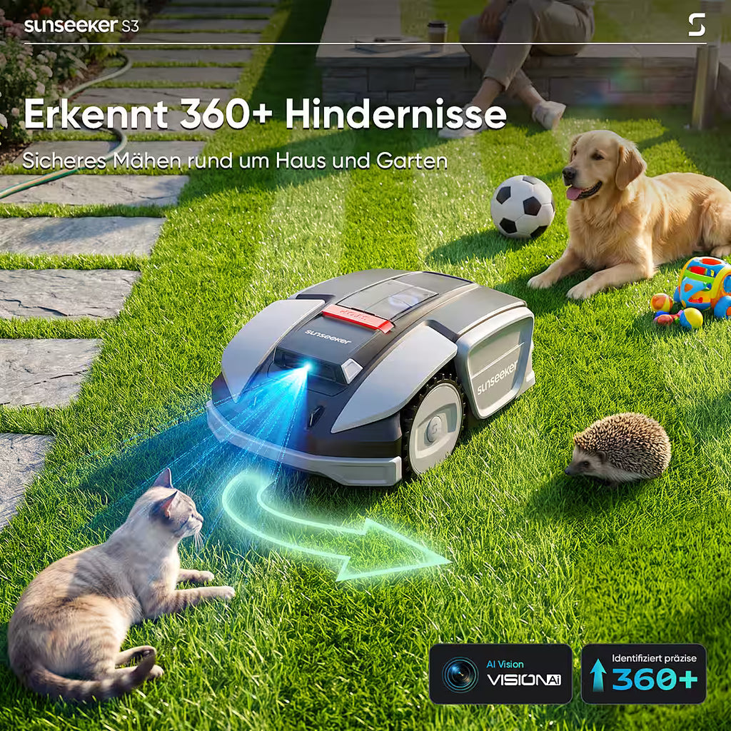 SUNSEEKER S3 – Intelligenter Mähroboter ohne Begrenzungskabel