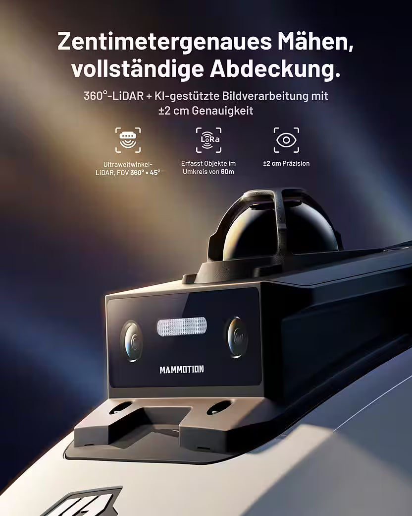 MAMMOTION YUKA Mini 2 1000 – Mähroboter ohne Begrenzungskabel