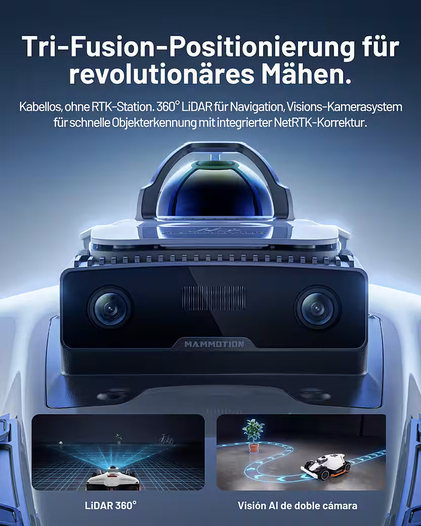 MAMMOTION  Rasenmähroboter LUBA 3 AWD 1500 Mähroboter ohne Begrenzungskabel