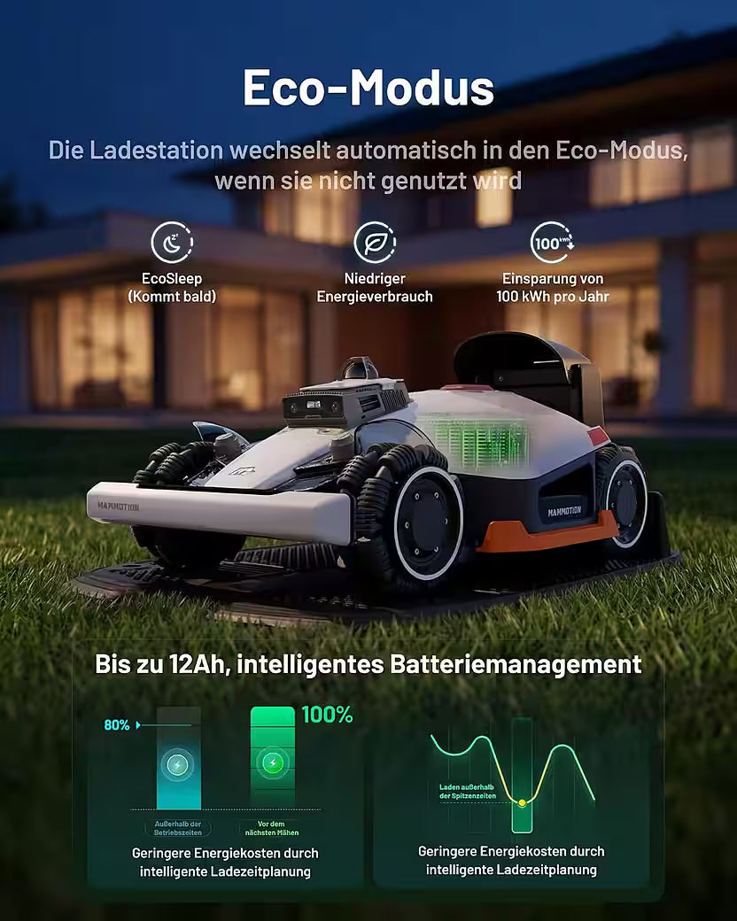 MAMMOTION  Rasenmähroboter LUBA 3 AWD 3000 mit Garage