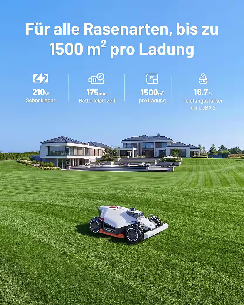 MAMMOTION  Rasenmähroboter LUBA 3 AWD 3000 mit Garage