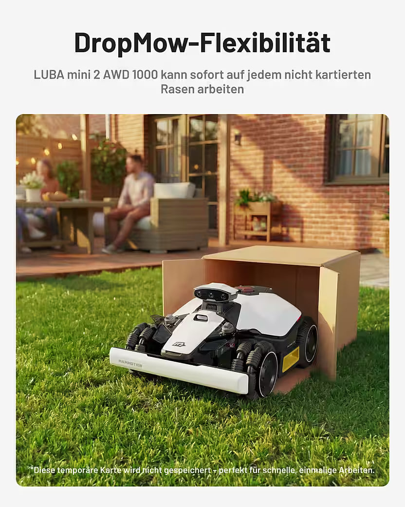 MAMMOTION LUBA Mini 2 AWD 1000 – Mähroboter ohne Begrenzungskabel