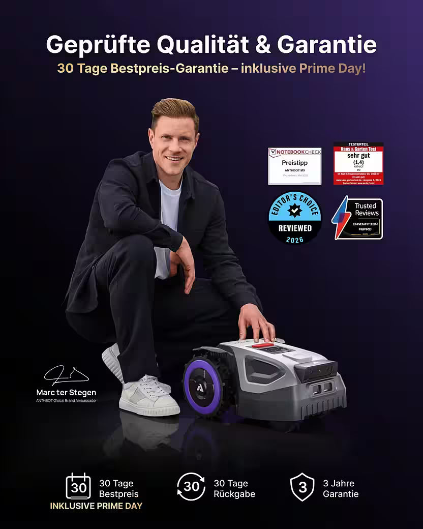 ANTHBOT M5 – Mähroboter mit RTK-Navigation &amp; HDR-Dual-Vision