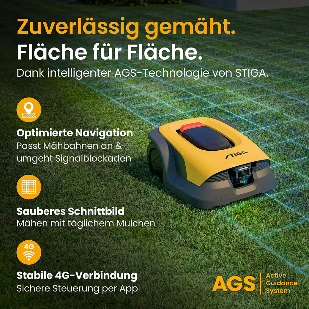 STIGA A 10v – Kabelloser Mähroboter für bis zu 1.000 m²