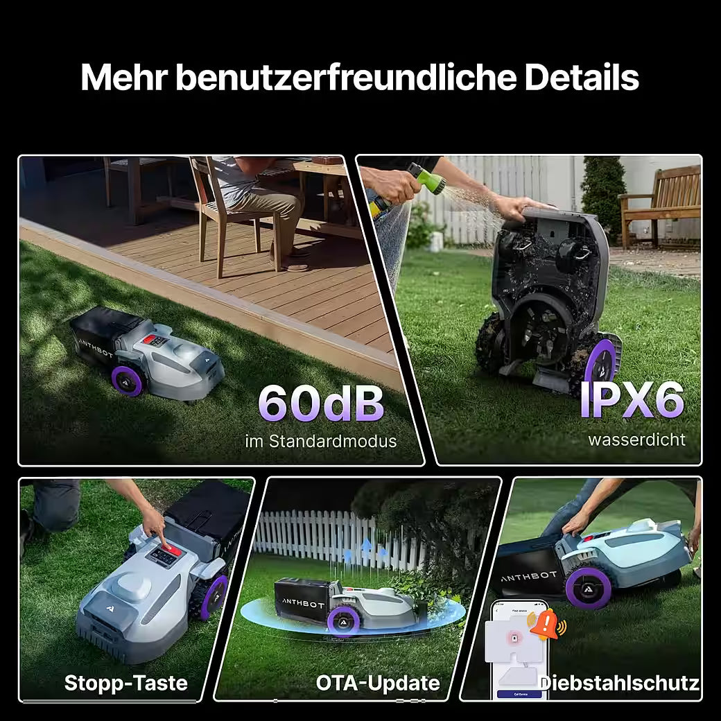 ANTHBOT N8 Mähroboter – 4-in-1 Rasenpflege ohne Begrenzungskabel